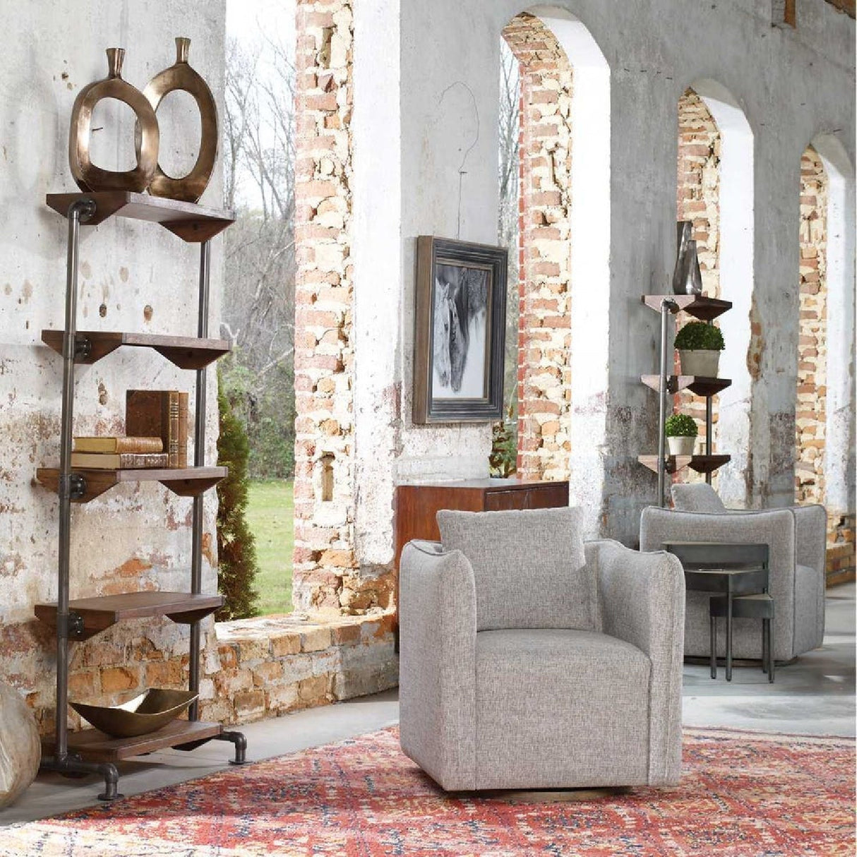 Modern European furniture - Flanged Edge Swivel Chair - www.oroa.com