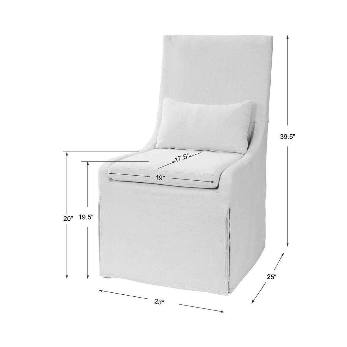 Modern European furniture - Slipcovered Accent Chair - www.oroa.com