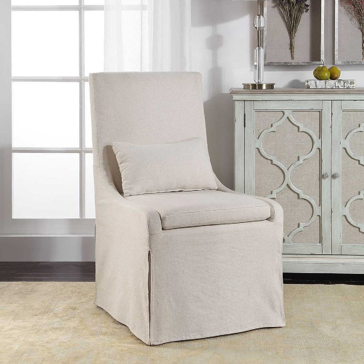 Modern European furniture - Slipcovered Accent Chair - www.oroa.com