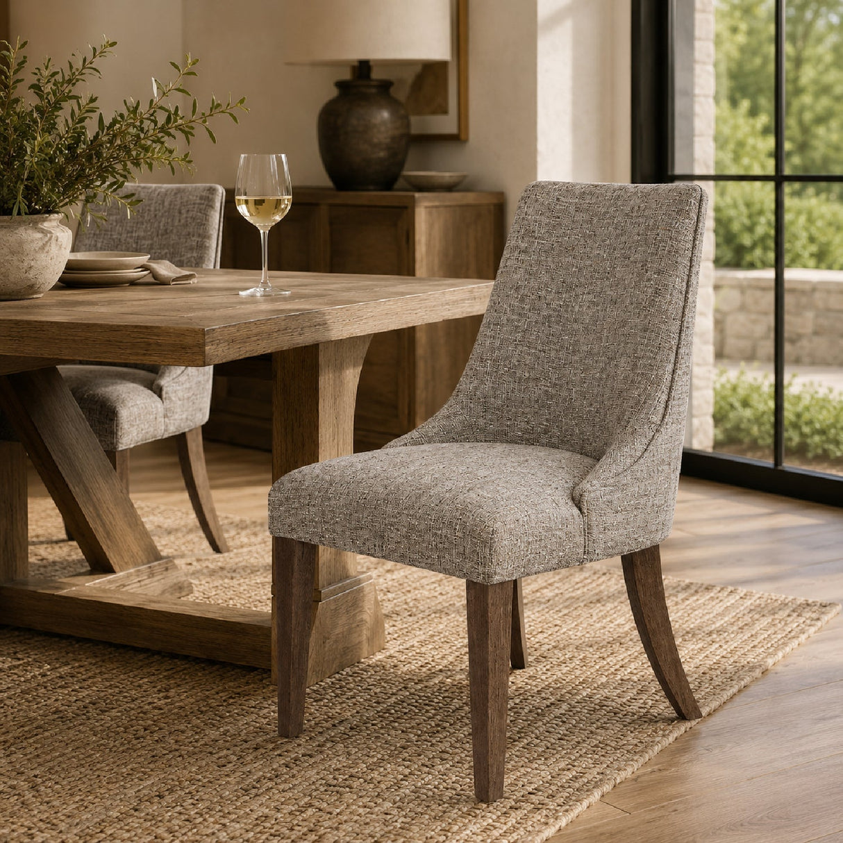 Earth-Toned Fabric Lounge Chair by Uttermost Daxton, alternate view 2