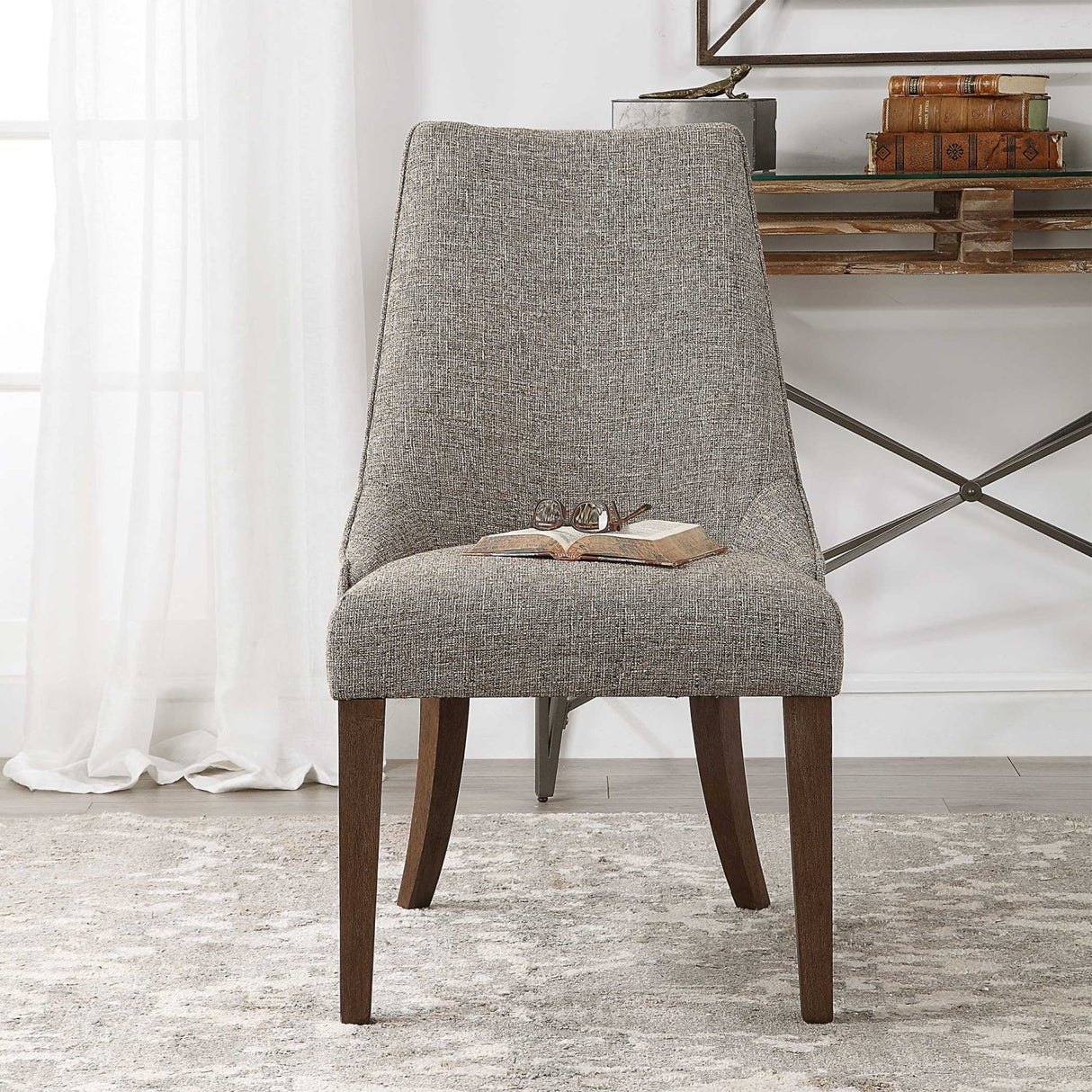 Earth-Toned Fabric Lounge Chair by Uttermost Daxton, alternate view 7