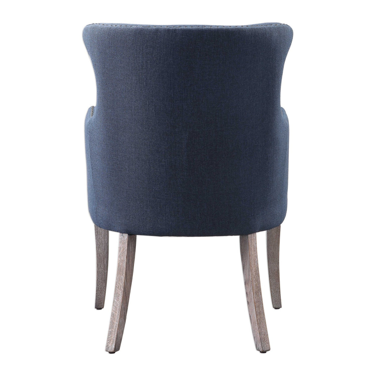 Modern European furniture - Blue Linen Wingback Chair - www.oroa.com