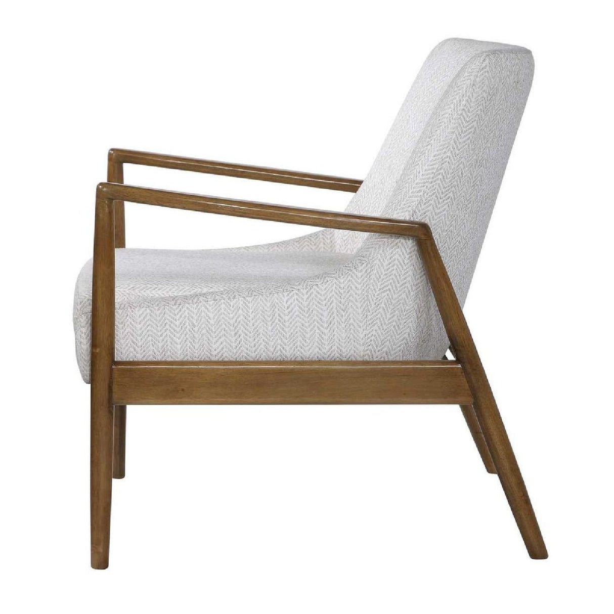 White Fabric Scandinavian Accent Chair by Uttermost Bev, alternate view 3