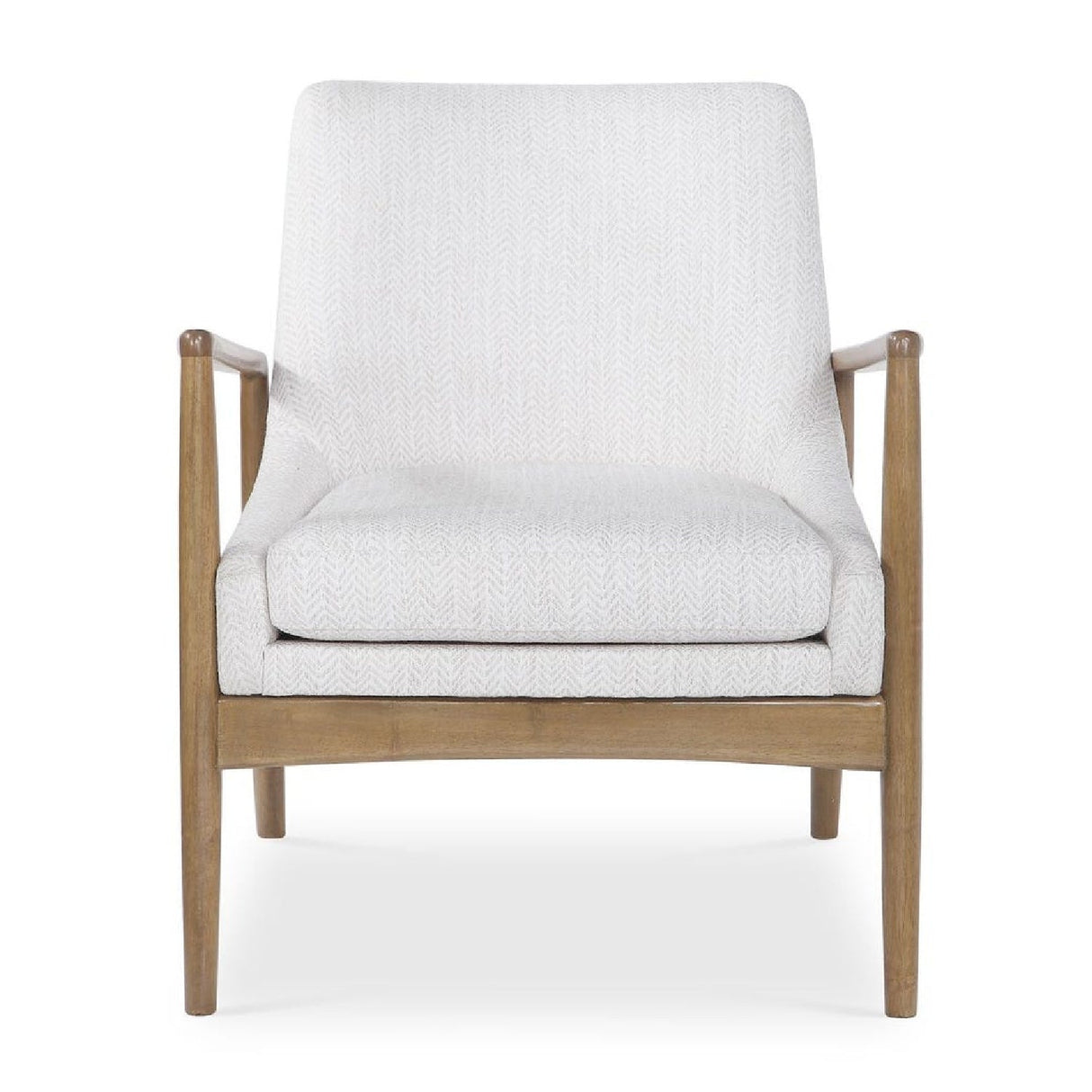 White Fabric Scandinavian Accent Chair by Uttermost Bev