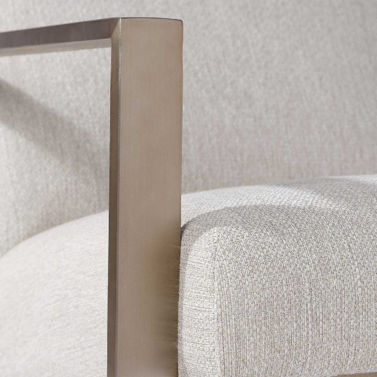 Beige Woven Fabric Accent Chair by Uttermost Wills, alternate view 6