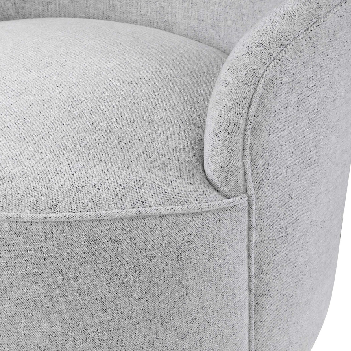 White Linen Blend Swivel Chair by Uttermost Hobart, alternate view 6