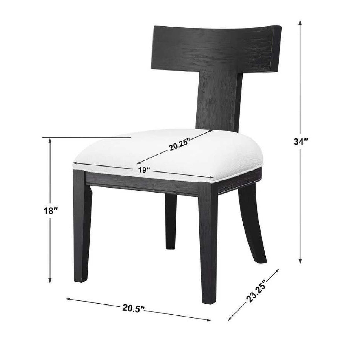 Modern European furniture - T-Shaped Wooden Dining Chair - www.oroa.com