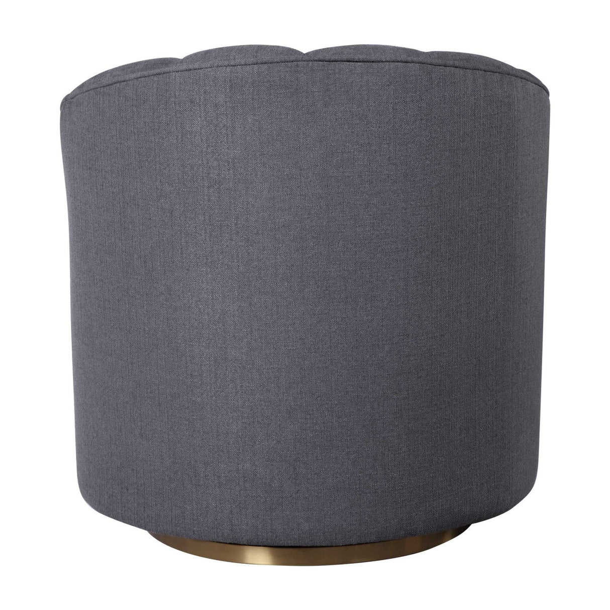 Gray Channel-Tufted Swivel Chair by Uttermost Cuthbert, alternate view 5
