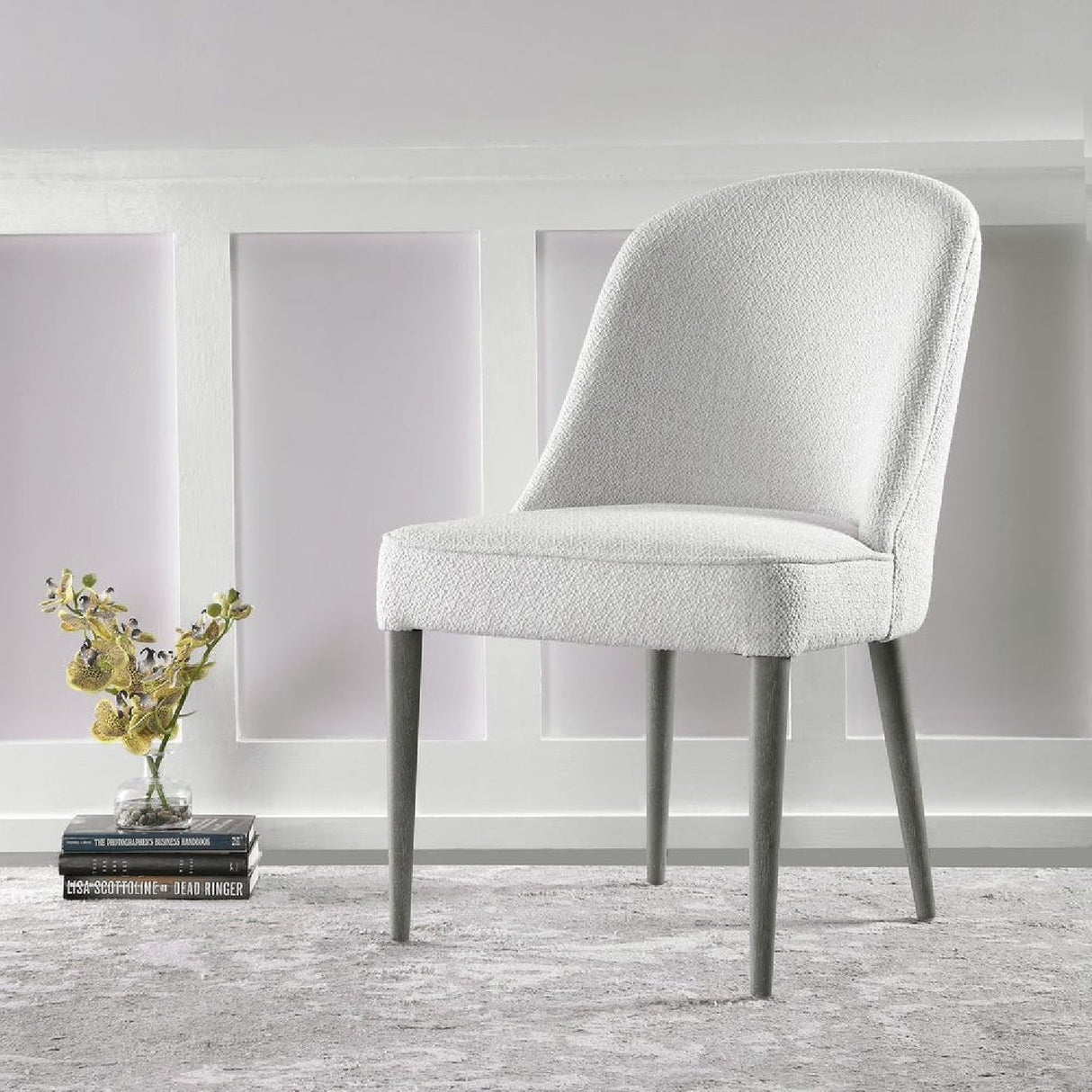 White Fabric Dining Chairs (2) by Uttermost Brie, alternate view 9