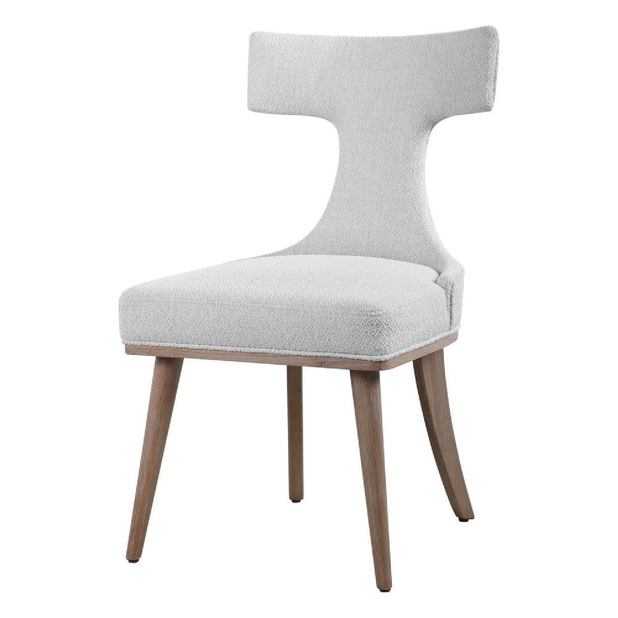 White Fabric Mid-Century Accent Chairs (2) by Uttermost Klismos