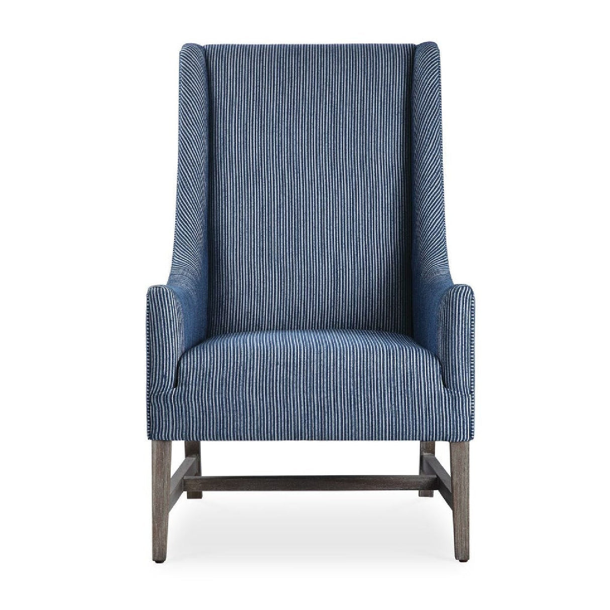 Blue Stripes High-Back Accent Chair by Uttermost Galiot