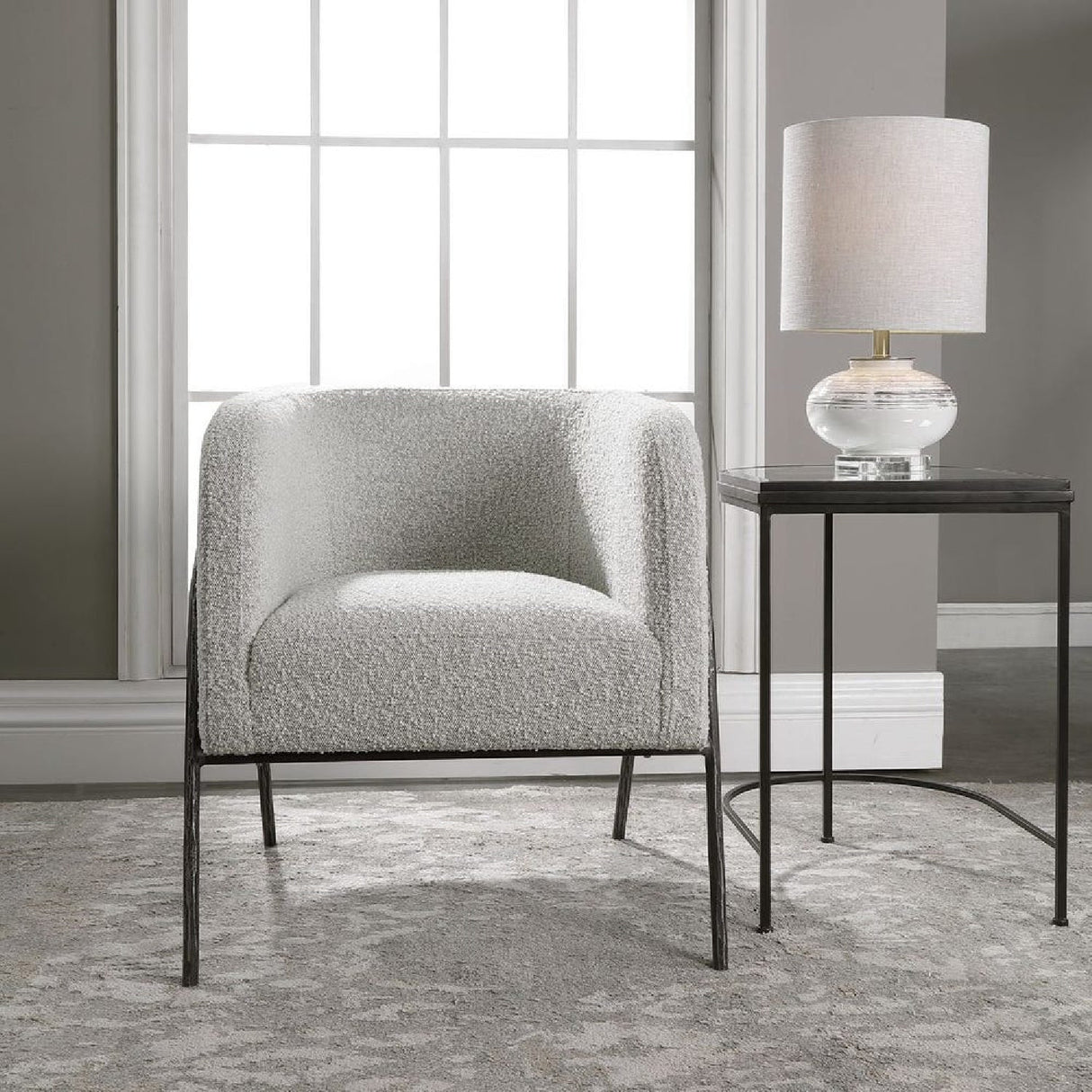 Modern European furniture - Barrel-Back Scandinavian Accent Chair - www.oroa.com