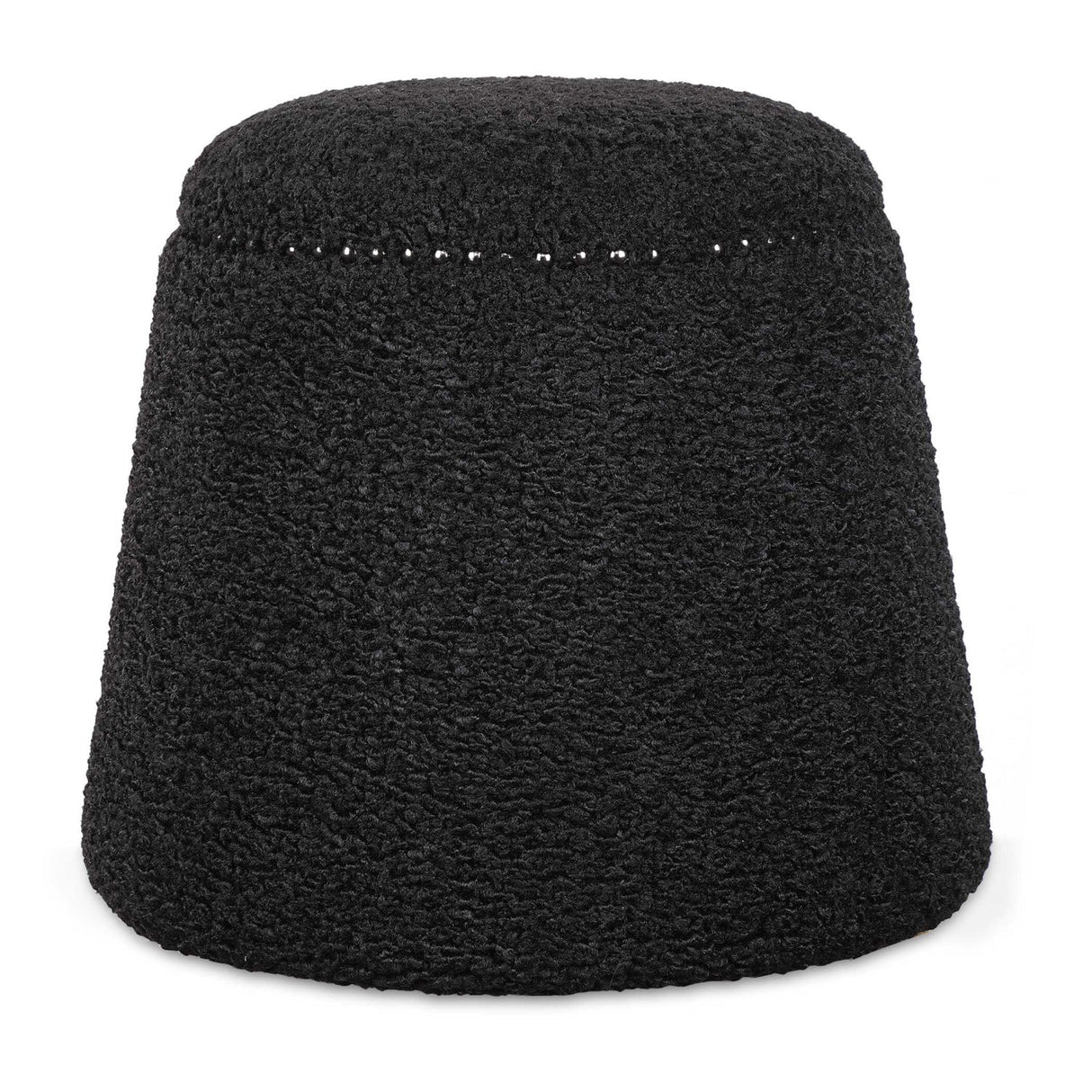 Black Shearling Ottoman by Uttermost Gumdrop