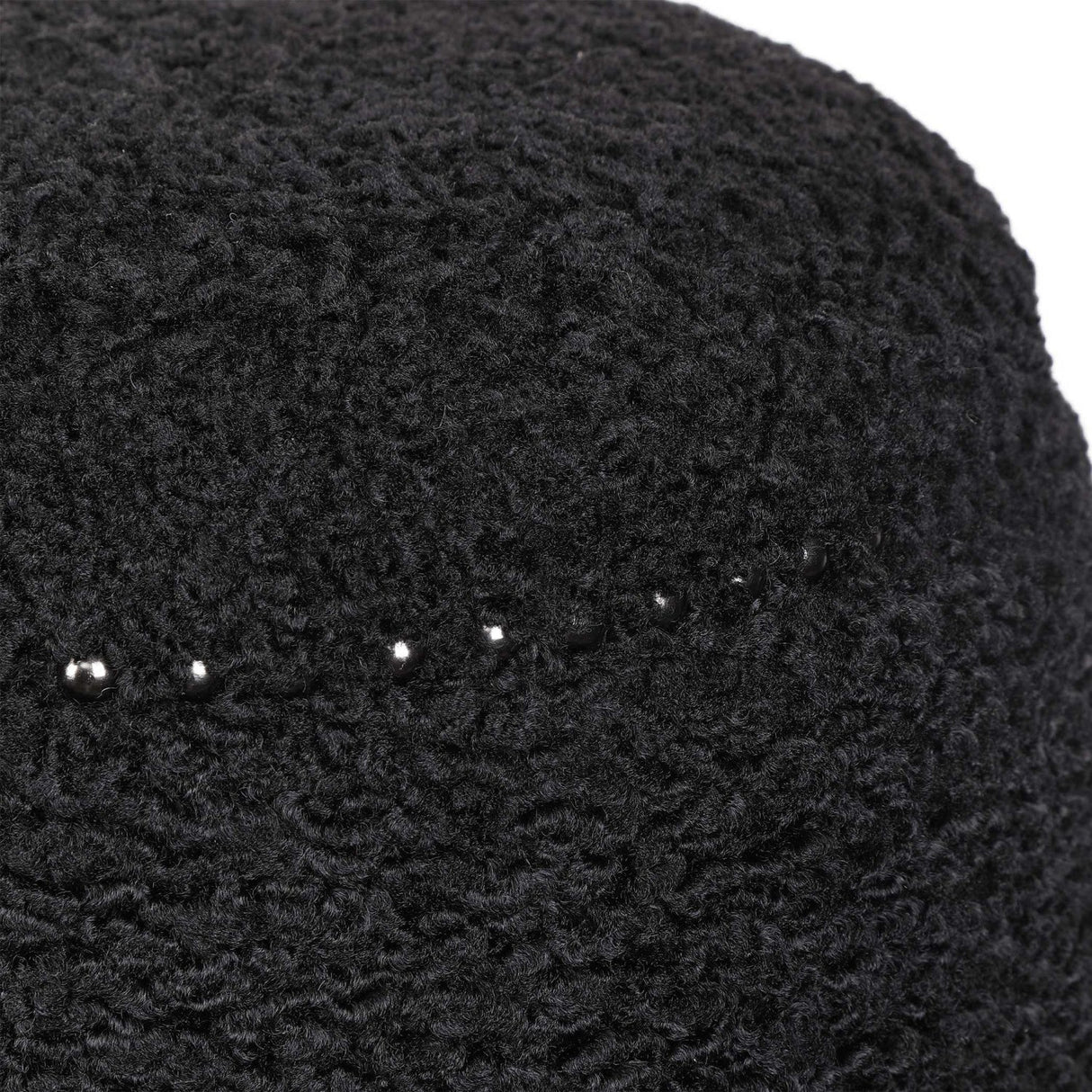 Black Shearling Ottoman by Uttermost Gumdrop, alternate view 3