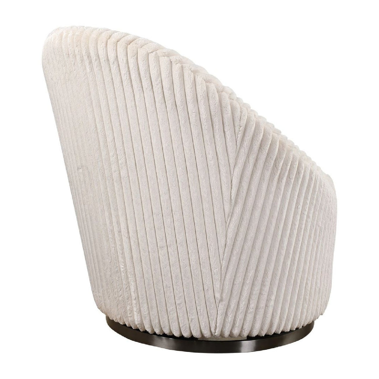 Modern European furniture - Fluted Chenille Swivel Chair - www.oroa.com