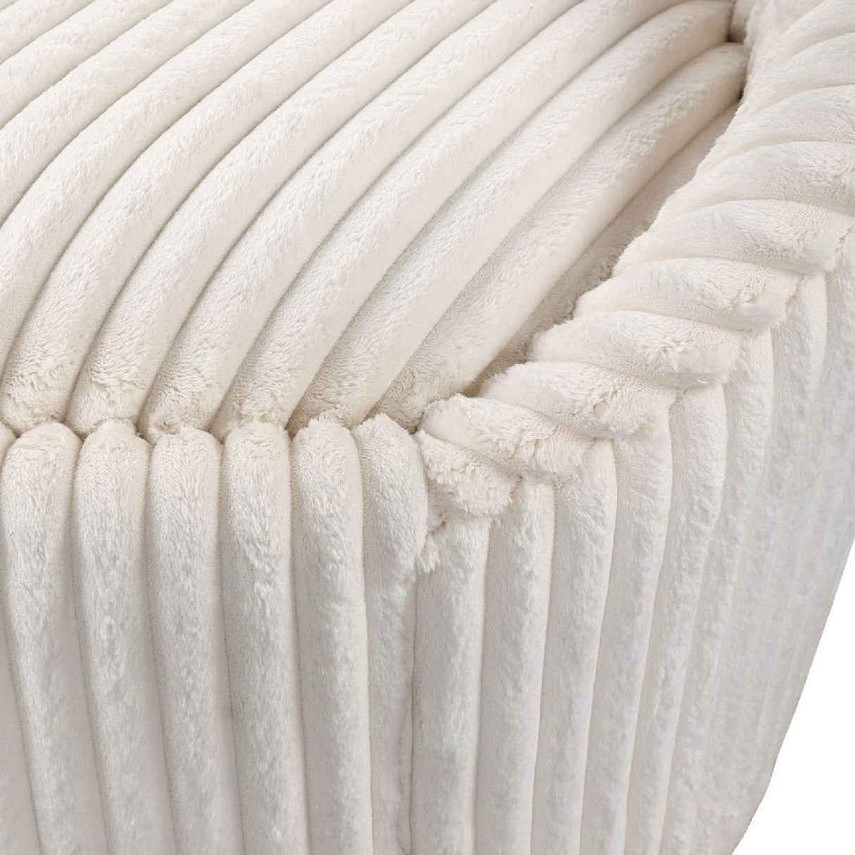 Modern European furniture - Fluted Chenille Swivel Chair - www.oroa.com