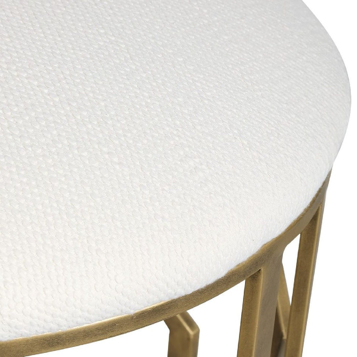 Gold Openwork Accent Stool by Uttermost Trellis, alternate view 5