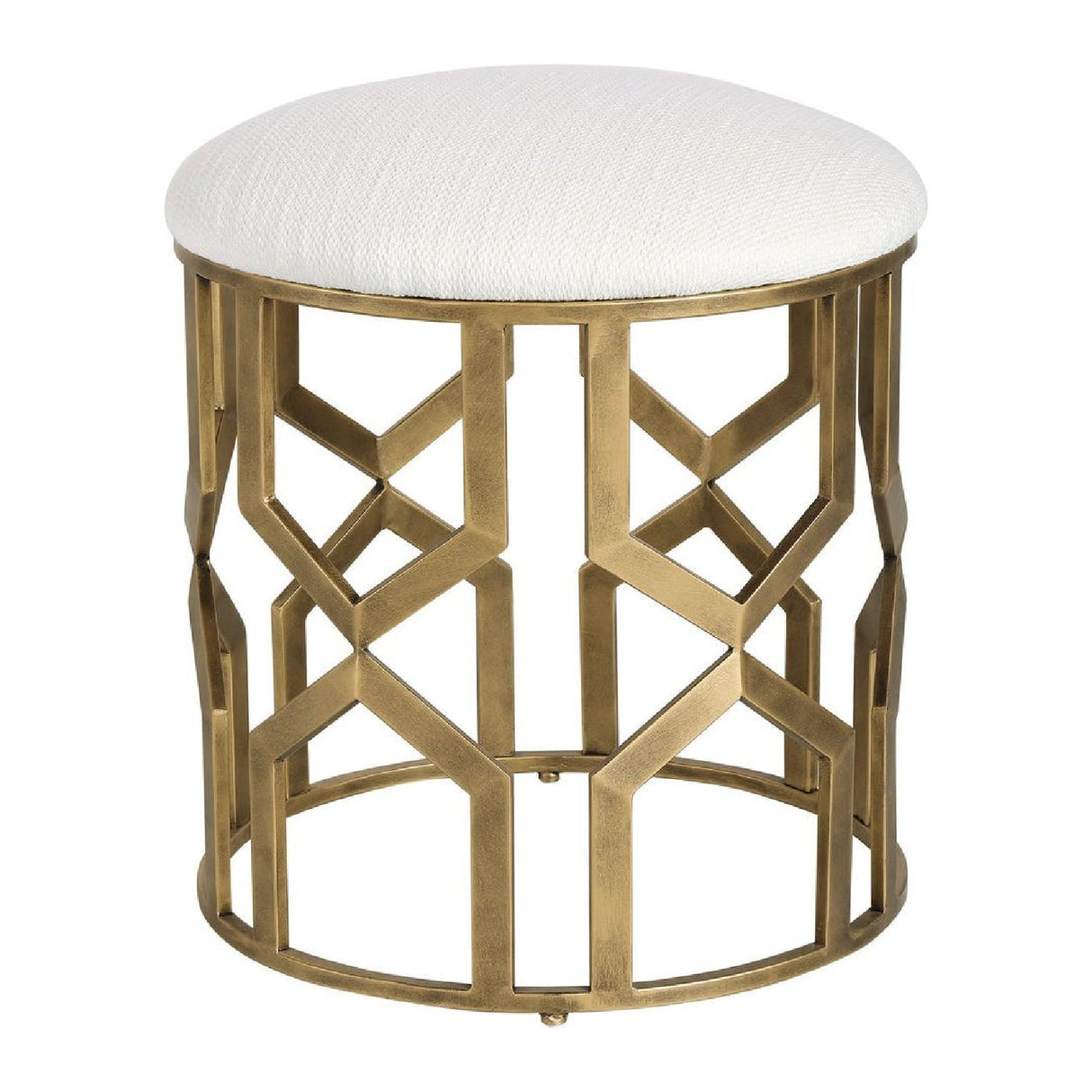 Gold Openwork Accent Stool by Uttermost Trellis, alternate view 3
