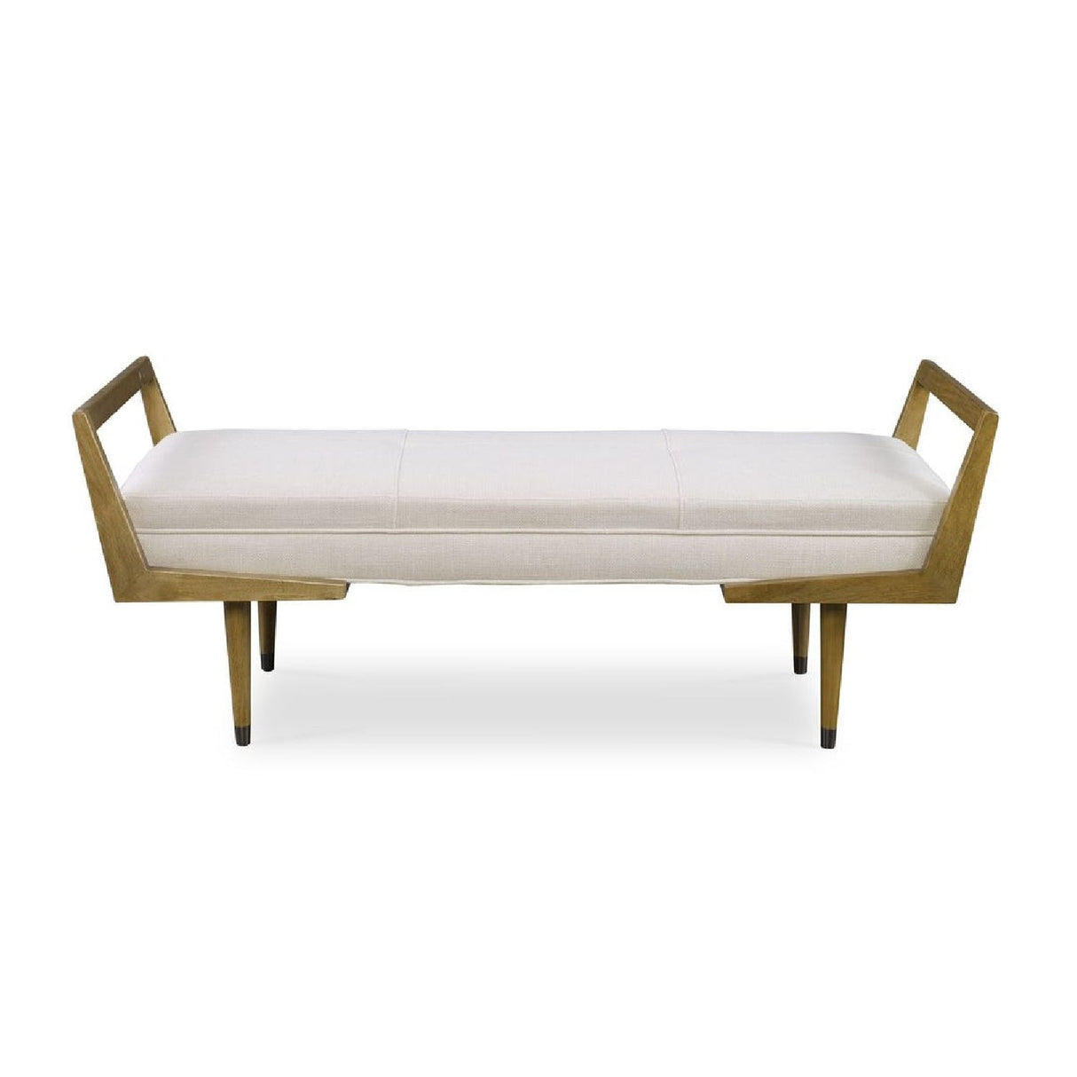 Tufted Beige Fabric Bench by Uttermost Waylon