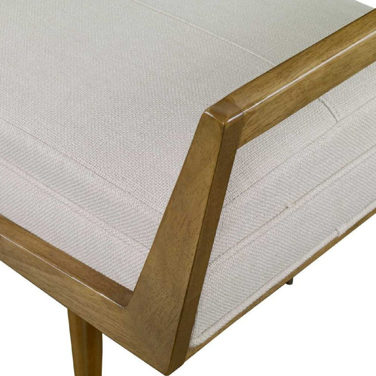 Tufted Beige Fabric Bench by Uttermost Waylon, alternate view 5