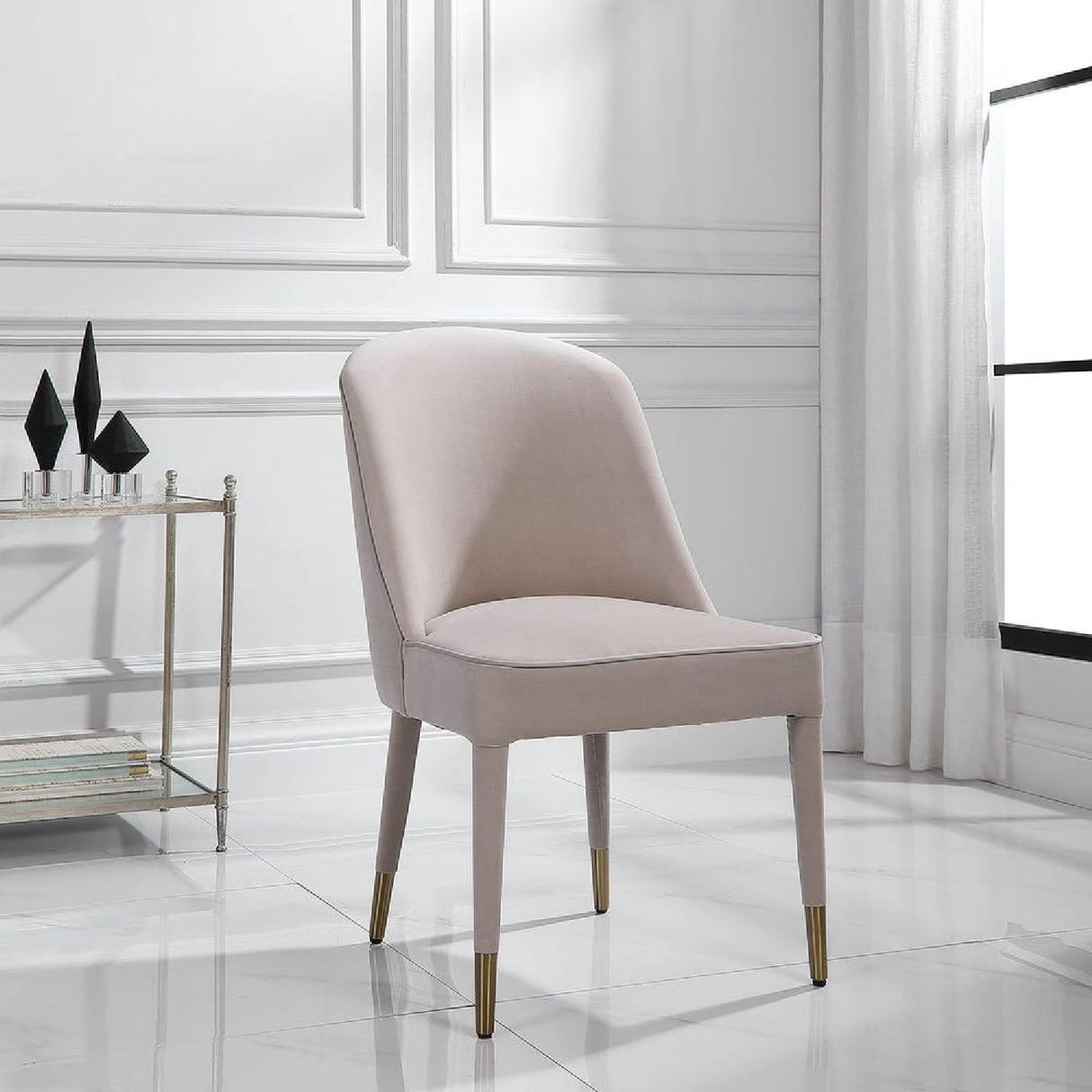 Welted Trim Modern Dining Chairs (2) | Oroa.com