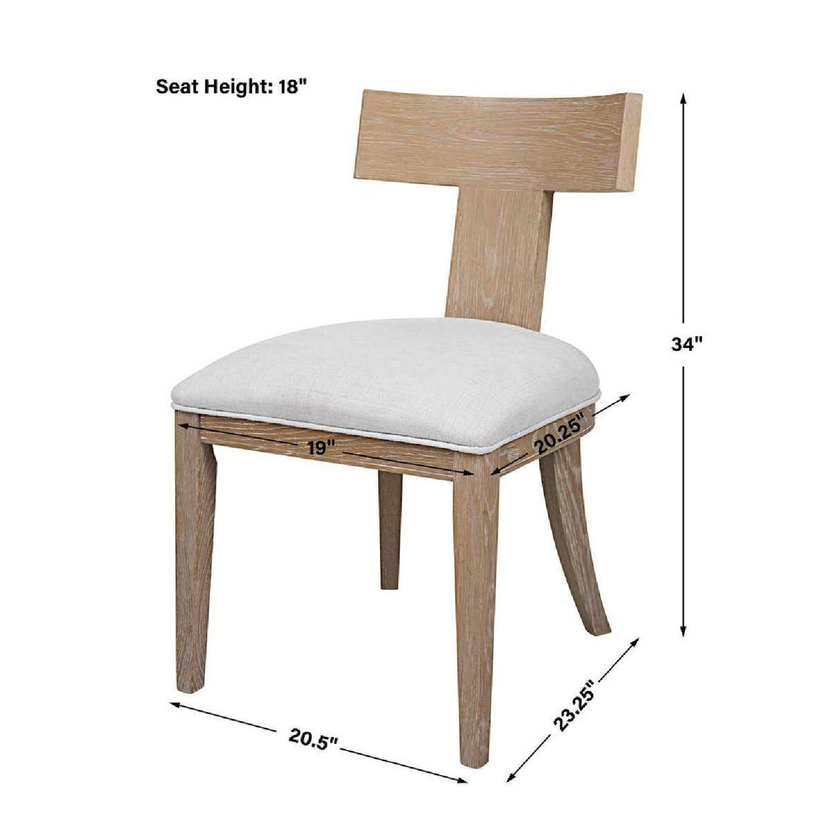 Modern European furniture - T-Shaped Wooden Dining Chair - www.oroa.com