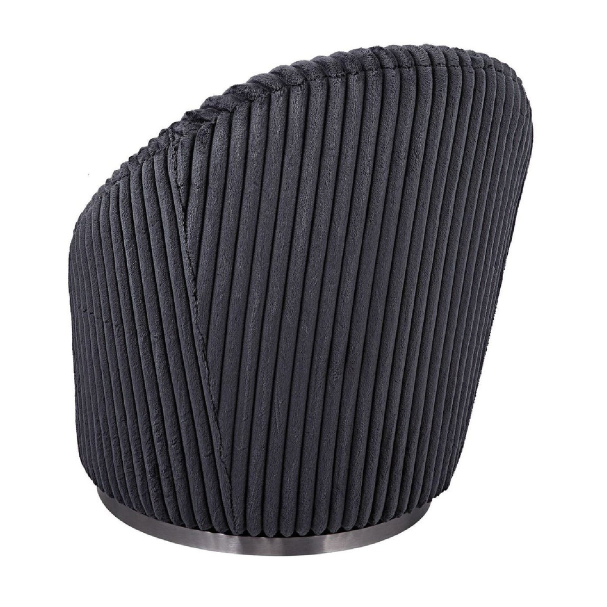 Modern European furniture - Fluted Chenille Swivel Chair - www.oroa.com