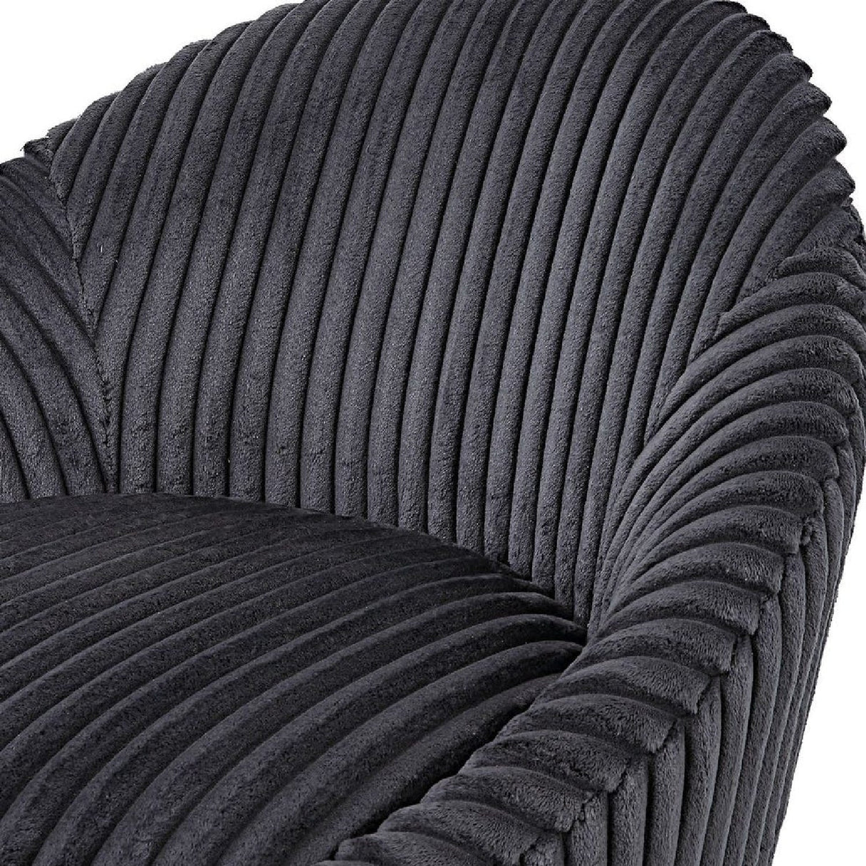 Modern European furniture - Fluted Chenille Swivel Chair - www.oroa.com