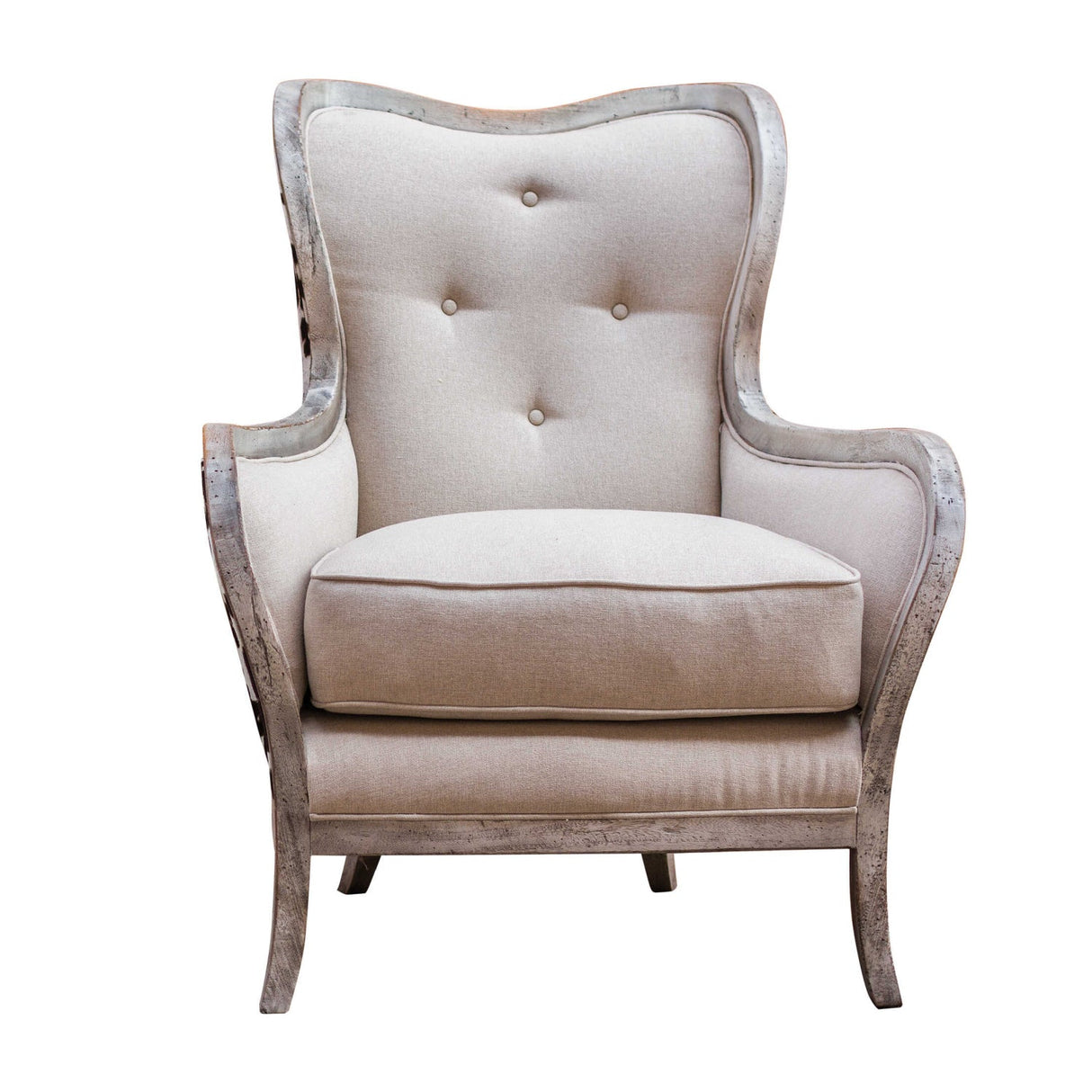 Two-Toned Velvet Back Lounge Chair by Uttermost Chalina, alternate view 3