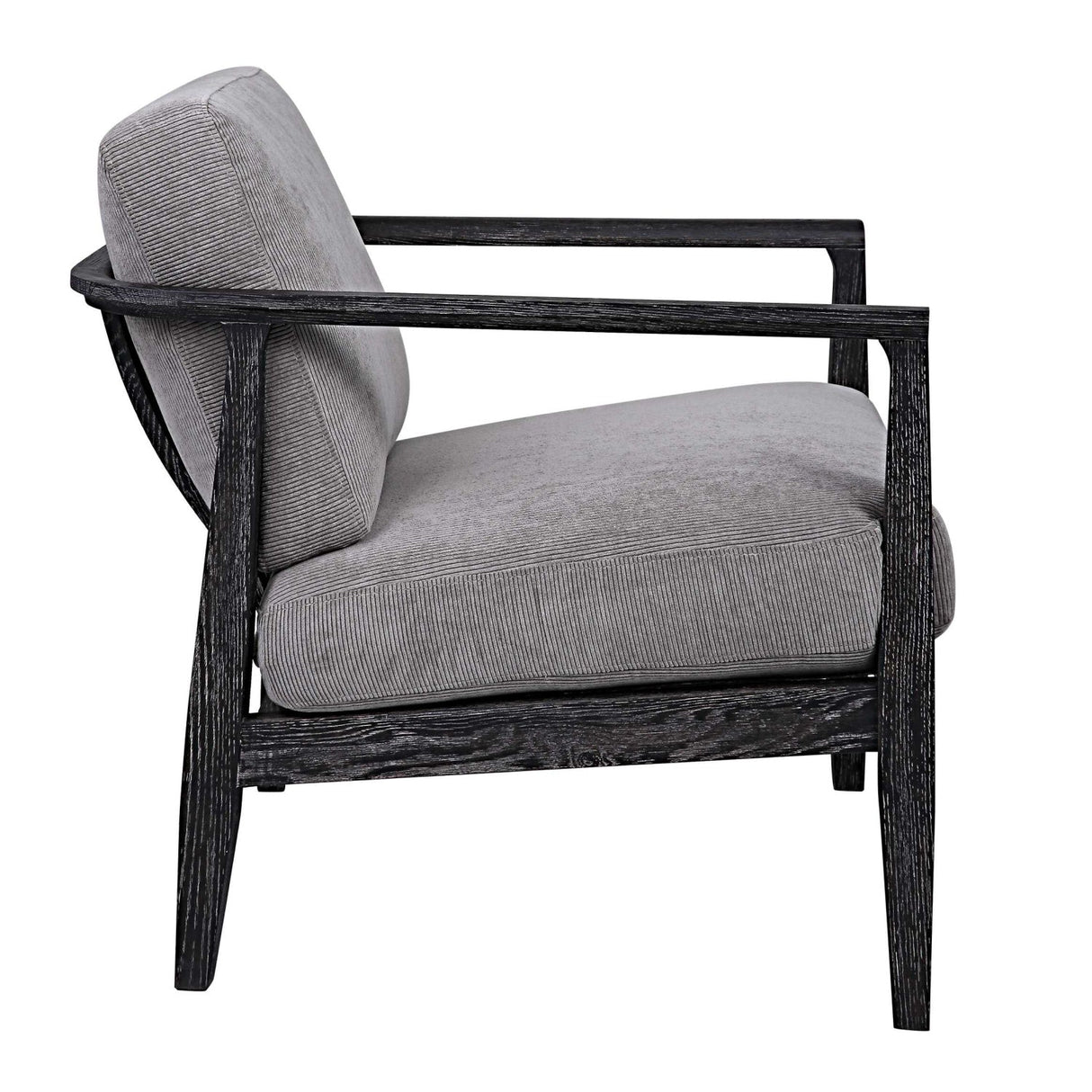 Gray Oak Cushioned Lounge Chair by Uttermost Brunei, alternate view 4