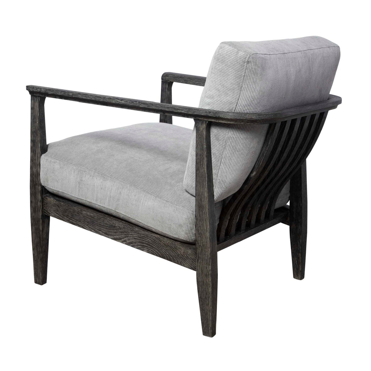 Gray Oak Cushioned Lounge Chair by Uttermost Brunei, alternate view 5