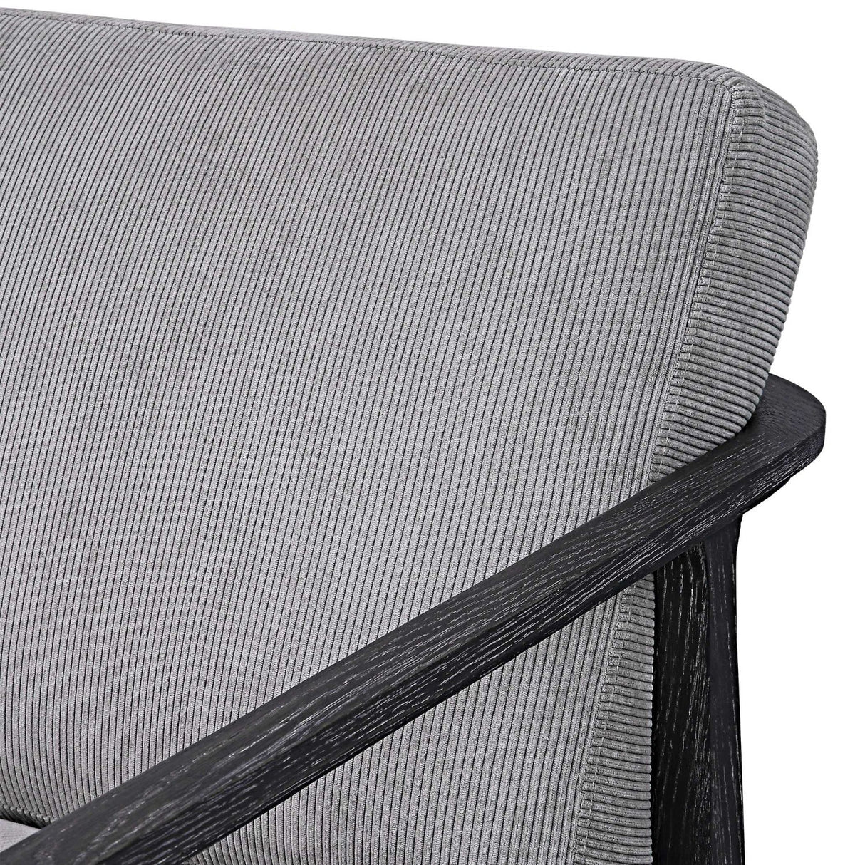 Gray Oak Cushioned Lounge Chair by Uttermost Brunei, alternate view 7