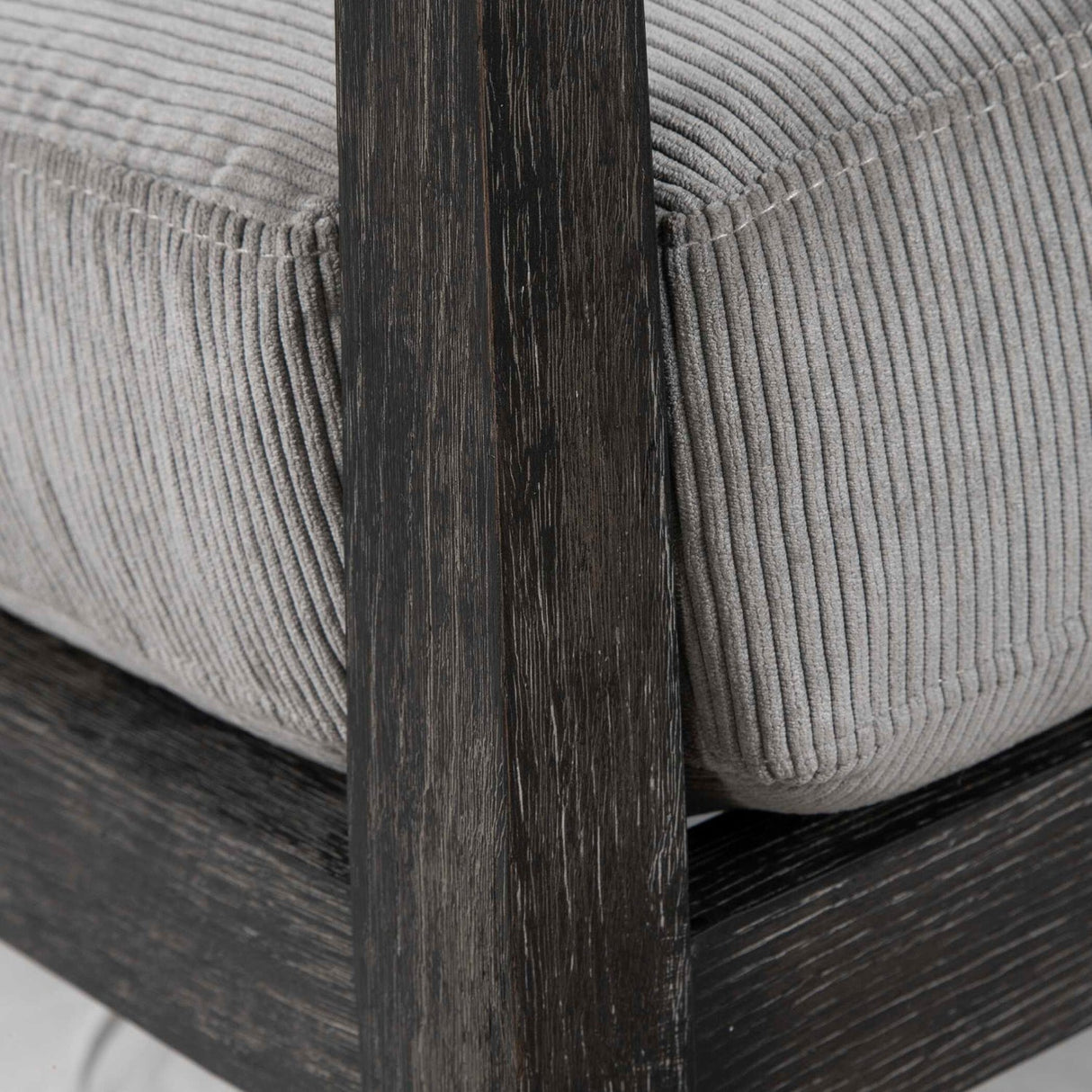 Gray Oak Cushioned Lounge Chair by Uttermost Brunei, alternate view 8