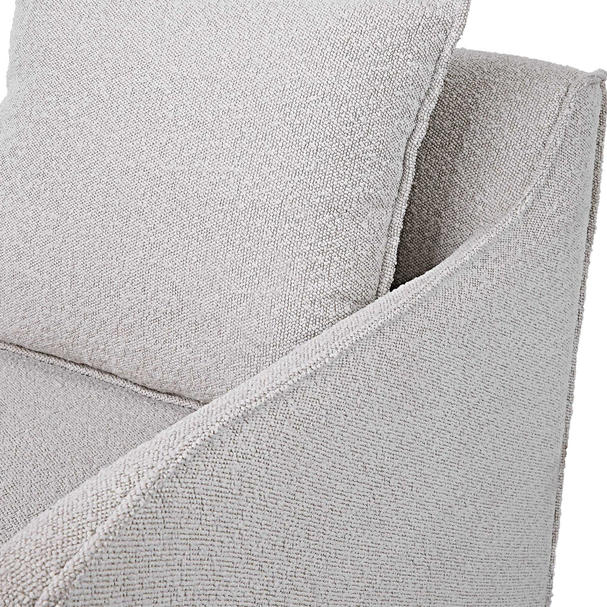 Gray Boucle Slipcover Swivel Chair by Uttermost Welland, alternate view 7