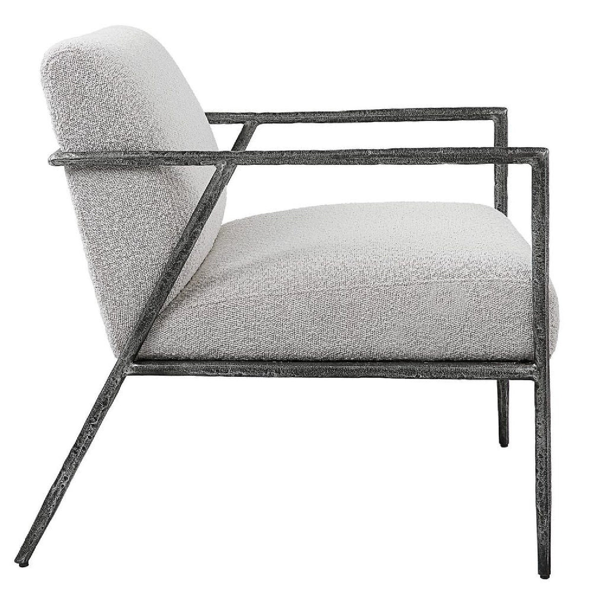 Iron Framed Boucle Lounge Chair by Uttermost Brisbane, alternate view 4