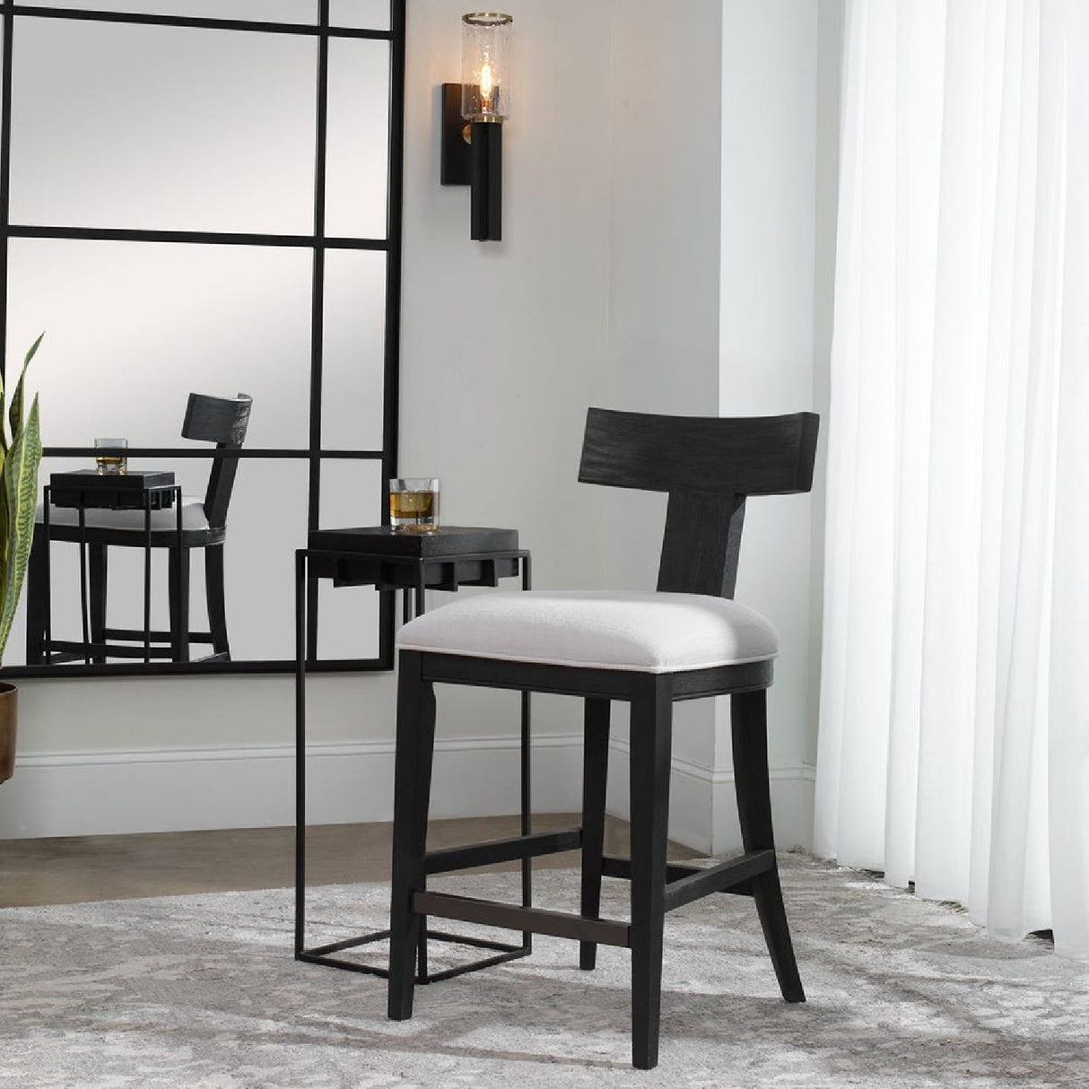 Modern European furniture - Wooden Klismos Counter Stool - www.oroa.com