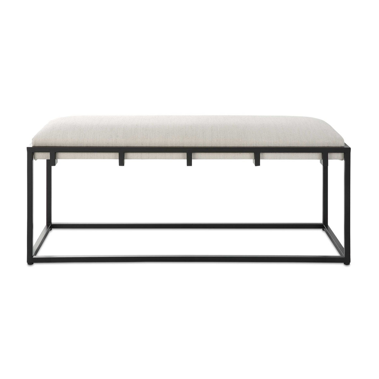 White Waffle Seat Bench by Uttermost Paradox