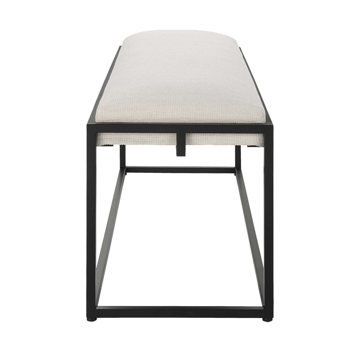 White Waffle Seat Bench by Uttermost Paradox, alternate view 4