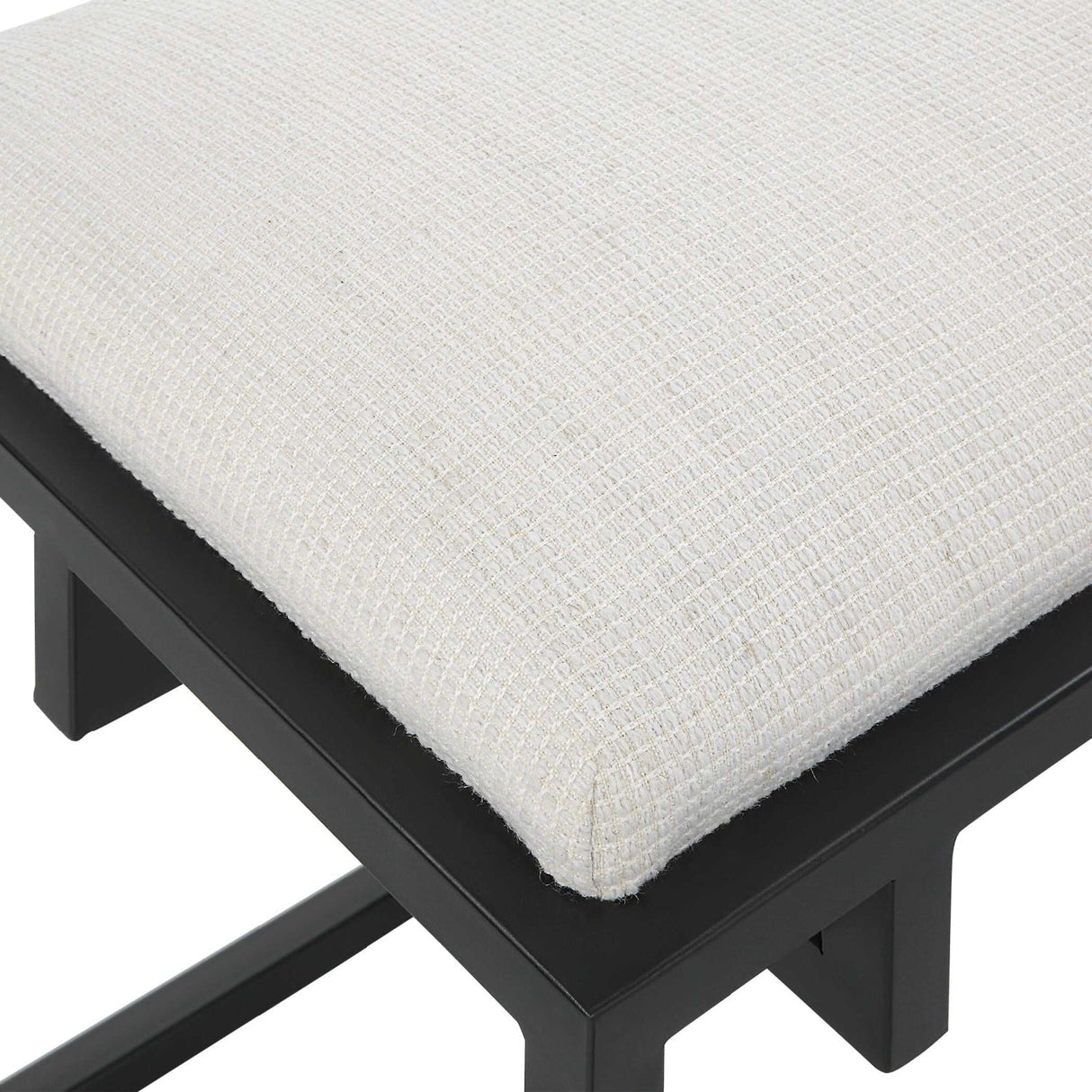 White Waffle Seat Bench by Uttermost Paradox, alternate view 5