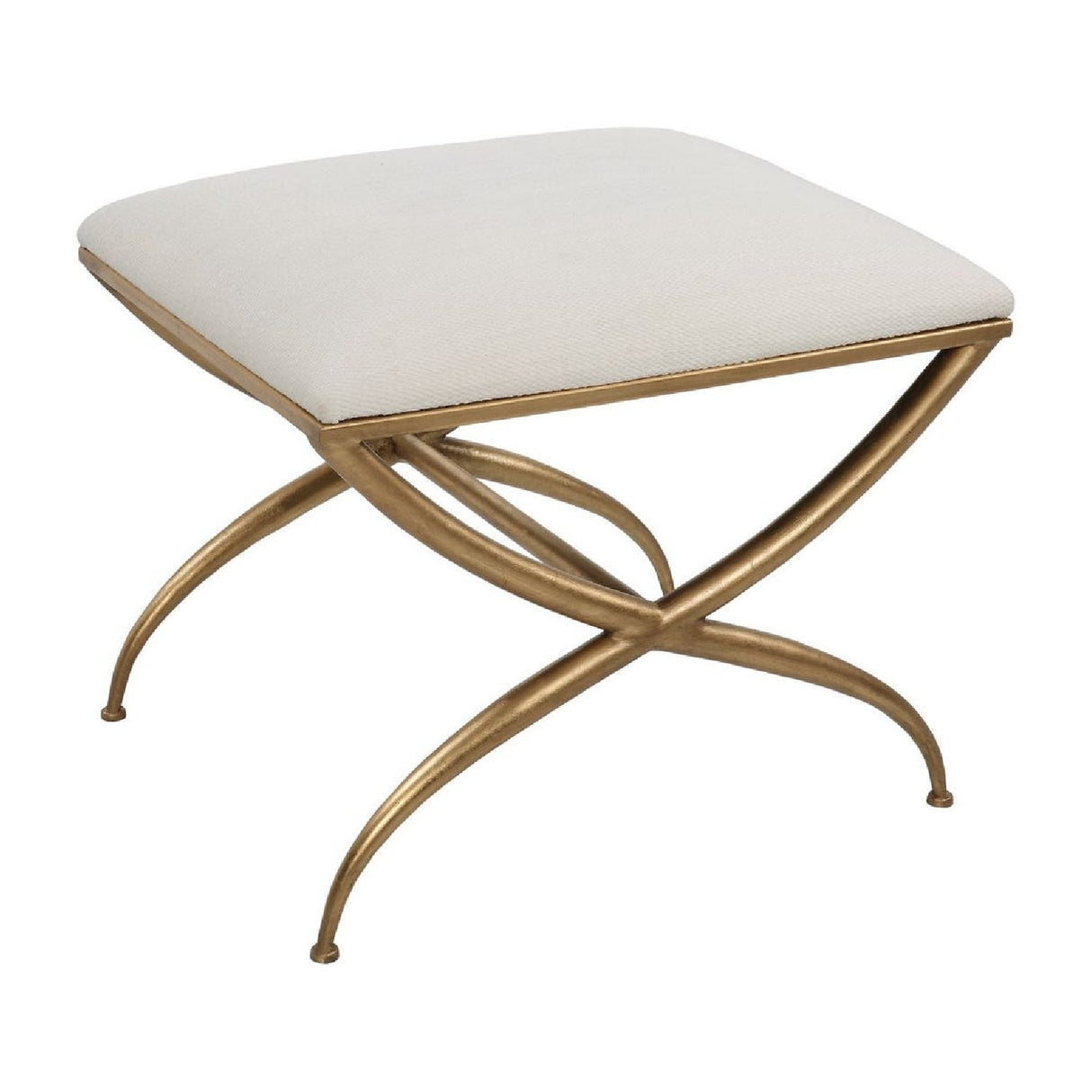 Modern European furniture - Curved Gold Frame Bench S - www.oroa.com