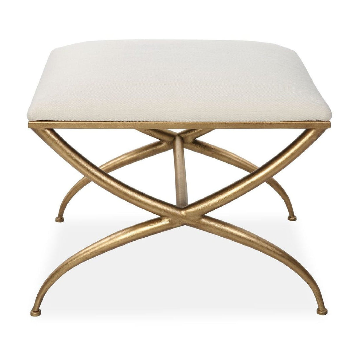 Modern European furniture - Curved Gold Frame Bench S - www.oroa.com