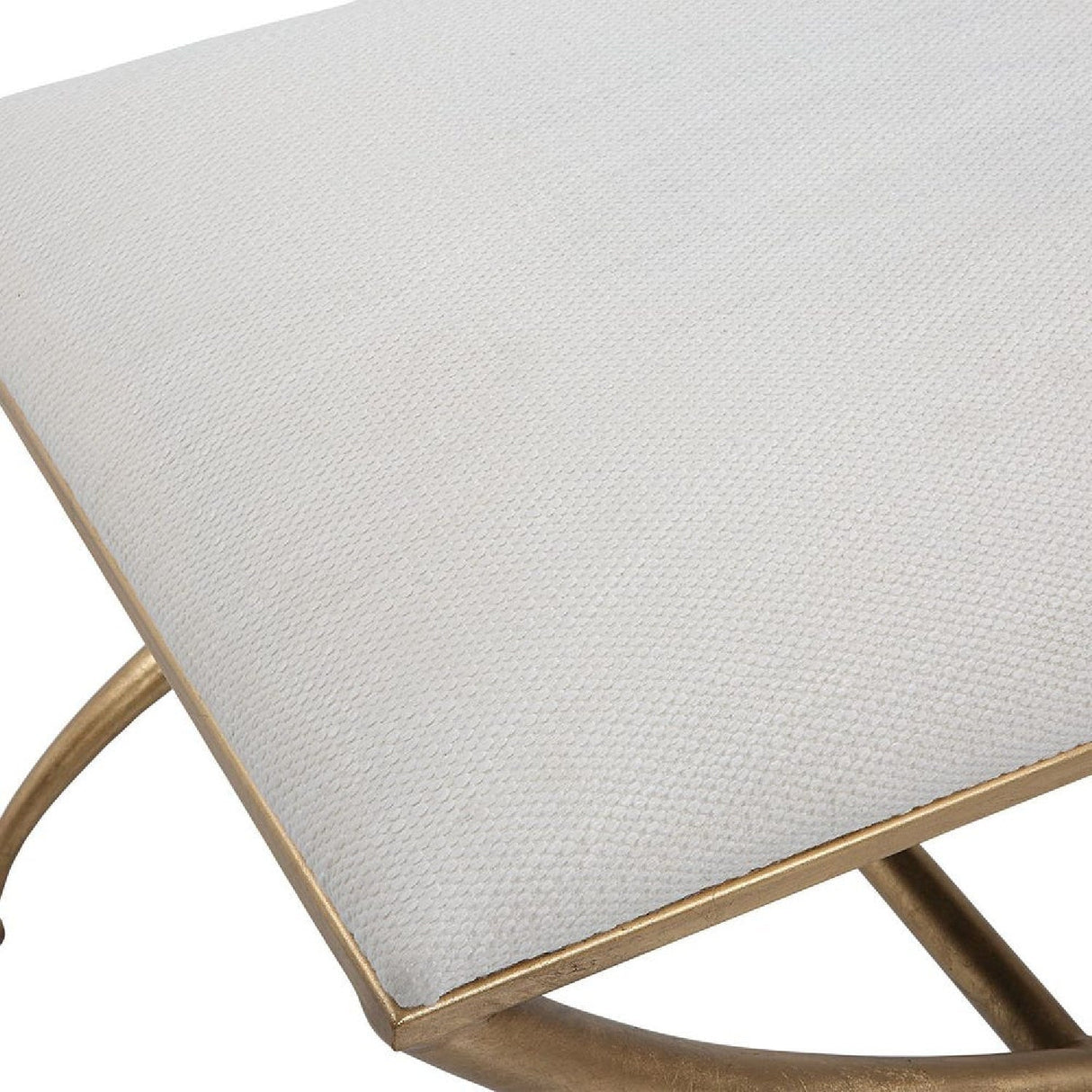 Modern European furniture - Curved Gold Frame Bench S - www.oroa.com