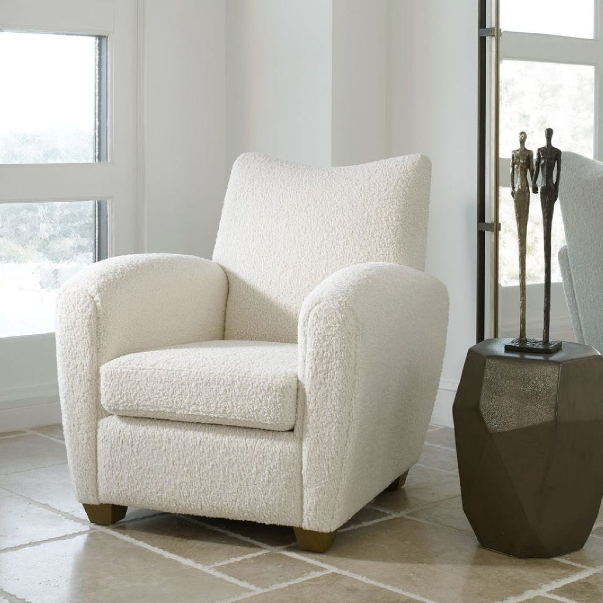 Modern European furniture - Shearling-Inspired Accent Chair - www.oroa.com