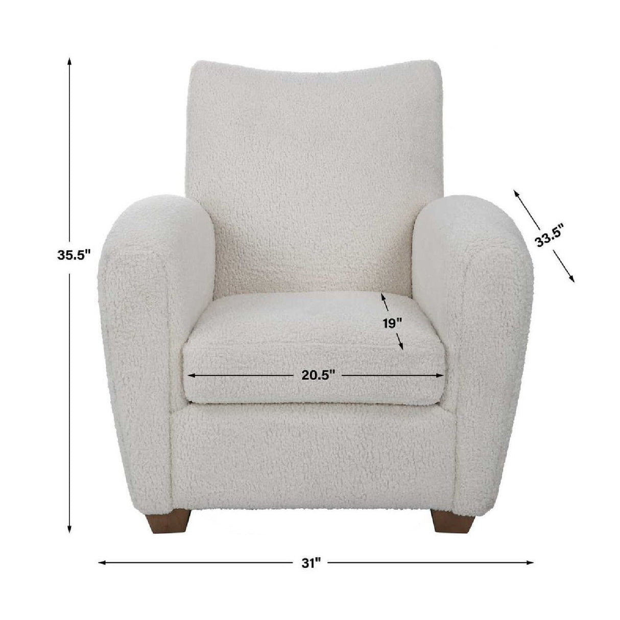 Modern European furniture - Shearling-Inspired Accent Chair - www.oroa.com