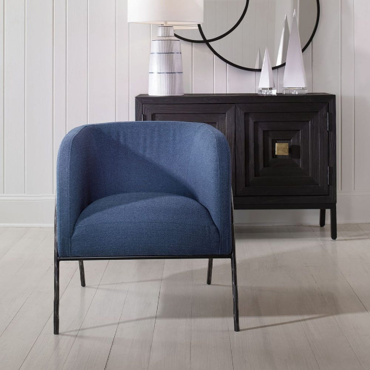 Modern European furniture - Barrel-Back Scandinavian Accent Chair - www.oroa.com