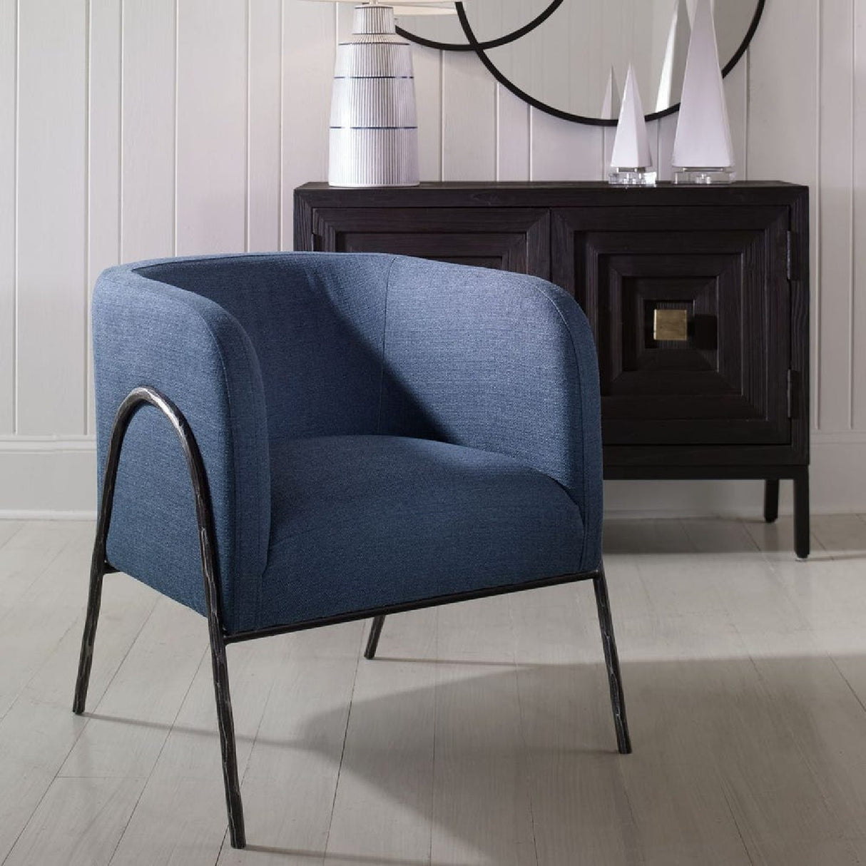 Modern European furniture - Barrel-Back Scandinavian Accent Chair - www.oroa.com