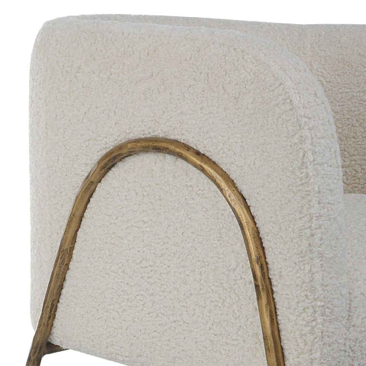 White Shearling Accent Chair by Uttermost Jacobsen, alternate view 6