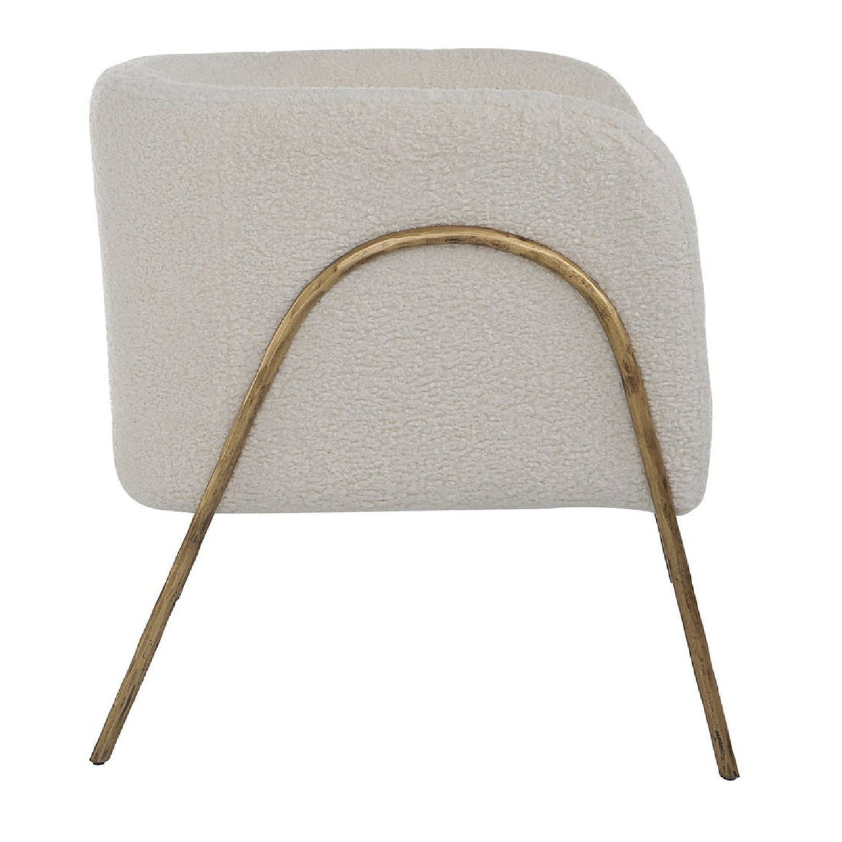 White Shearling Accent Chair | Oroa.com