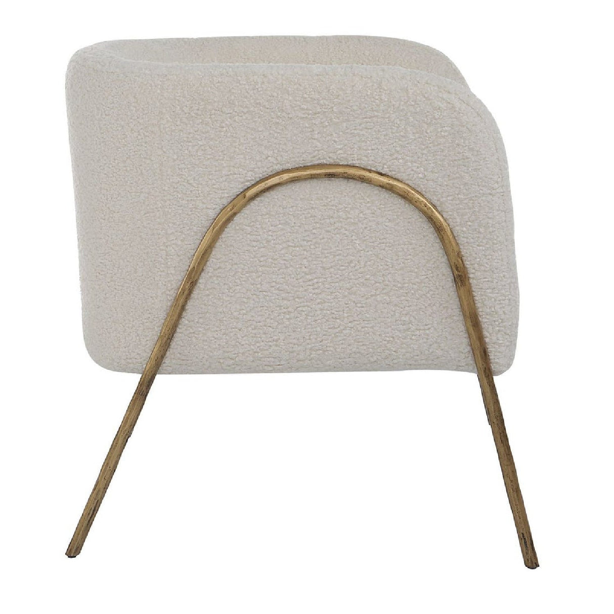 White Shearling Accent Chair by Uttermost Jacobsen, alternate view 3