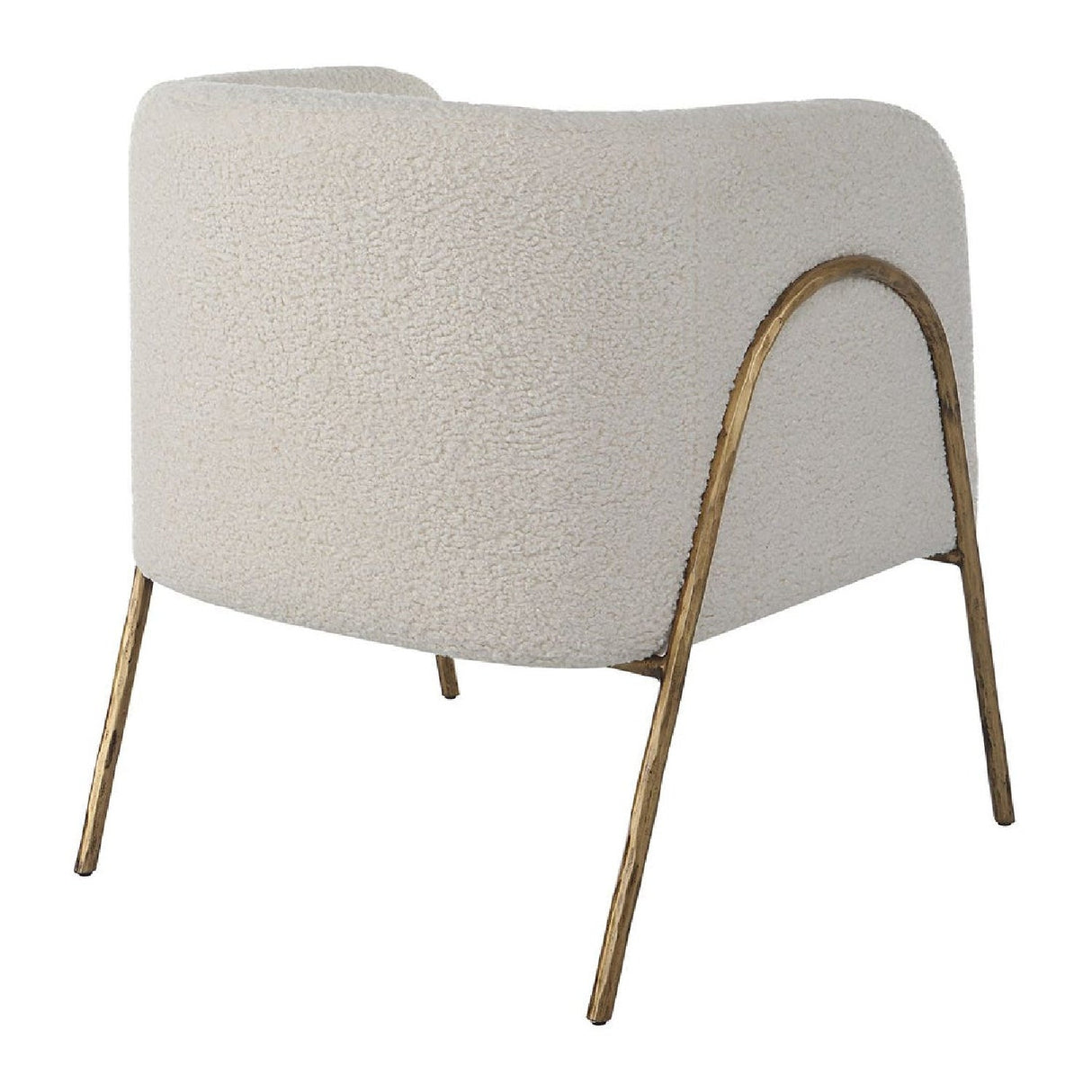White Shearling Accent Chair by Uttermost Jacobsen, alternate view 4